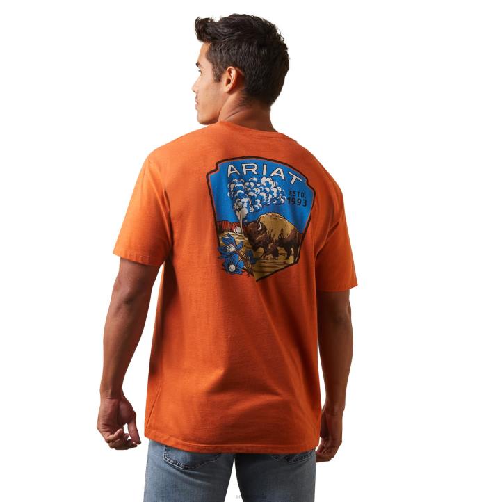 camiseta vieja fiel Ariat hombres brezo de adobe tapas 044J760