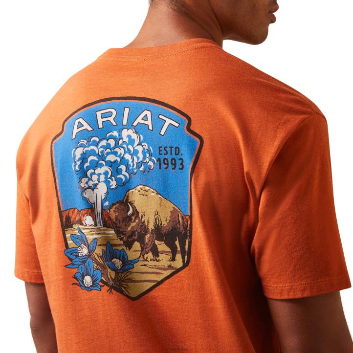 camiseta vieja fiel Ariat hombres brezo de adobe tapas 044J760