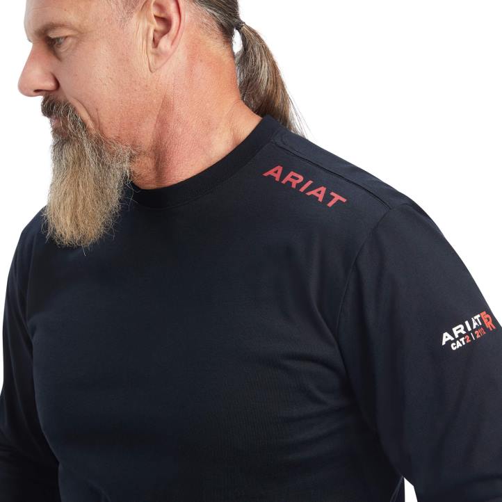 fr nacido para esta camiseta Ariat hombres negro tapas 044J790