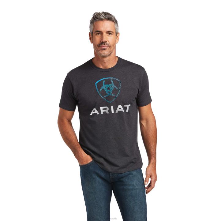 mezcla camiseta Ariat hombres brezo de carbón tapas 044J584