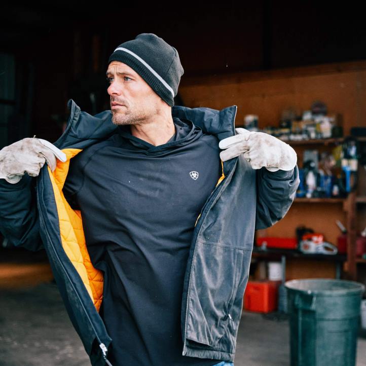 camiseta interior cornell Ariat hombres negro tapas 044J645