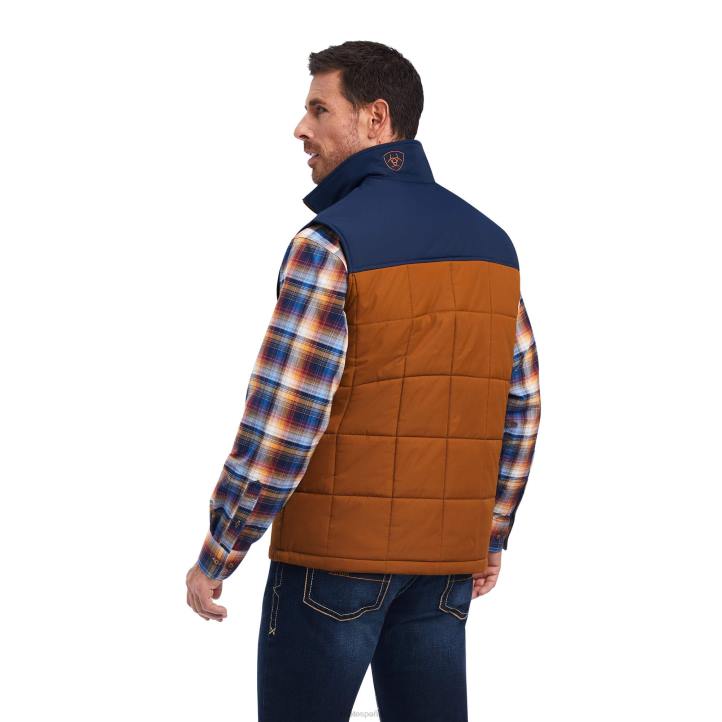 chaleco aislante crius Ariat hombres castaño/azul marino tapas 044J1564