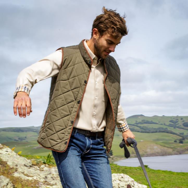 chaleco de madera Ariat hombres tierra tapas 044J1618