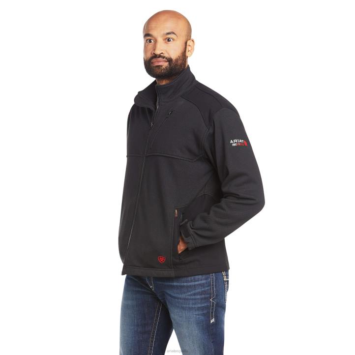 chaqueta con plataforma fr polartec Ariat hombres negro tapas 044J1607