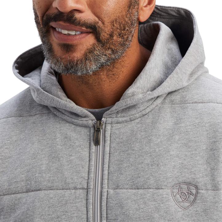 chaqueta híbrida zephyr Ariat hombres cuero gris tapas 044J1551