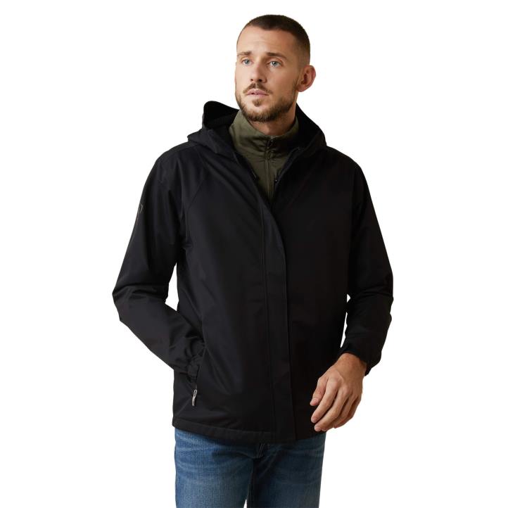 chaqueta impermeable para espectadores Ariat hombres negro tapas 044J1539