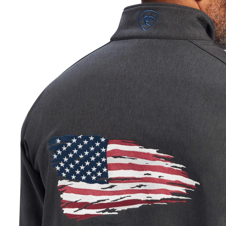 chaqueta softshell resistente al agua logo 2.0 patriot Ariat hombres carbón tapas 044J1544