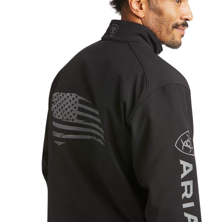 chaqueta softshell resistente al agua logo 2.0 patriot Ariat hombres negro tapas 044J1515