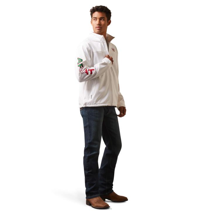 nueva chaqueta softshell del equipo mexico Ariat hombres blanco tapas 044J1534