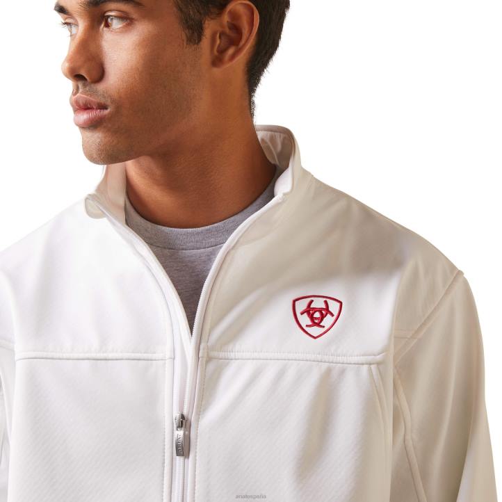 nueva chaqueta softshell del equipo mexico Ariat hombres blanco tapas 044J1534