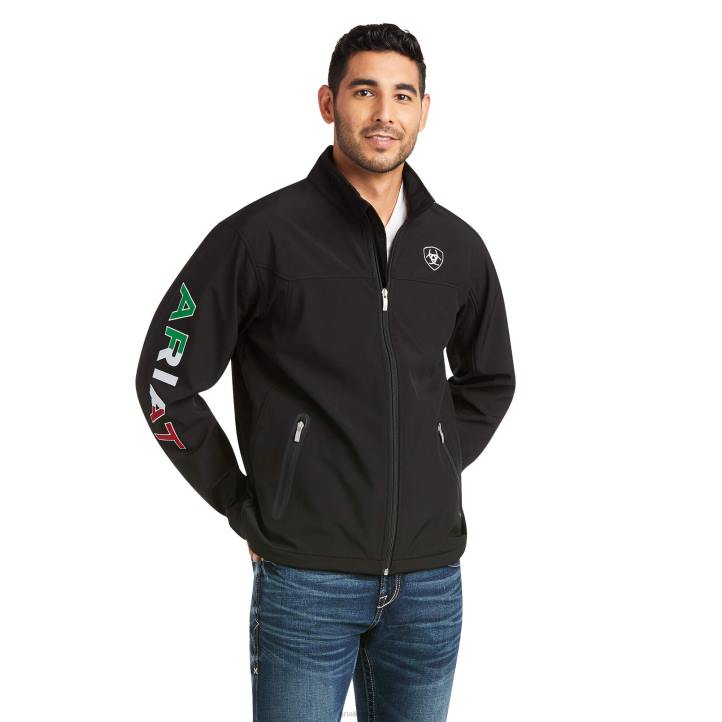 nueva chaqueta softshell del equipo mexico Ariat hombres negro tapas 044J1511