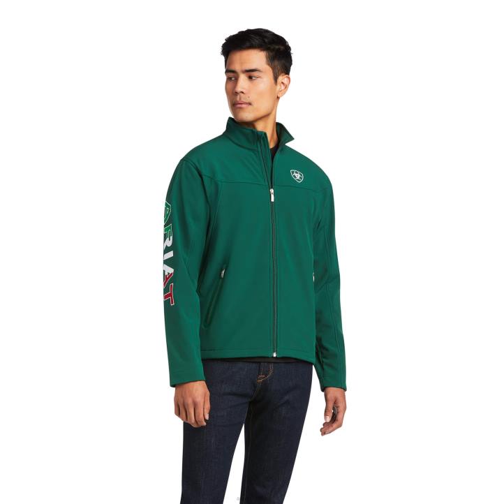 nueva chaqueta softshell del equipo mexico Ariat hombres verdes tapas 044J1553
