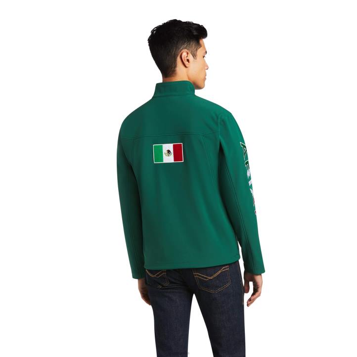 nueva chaqueta softshell del equipo mexico Ariat hombres verdes tapas 044J1553
