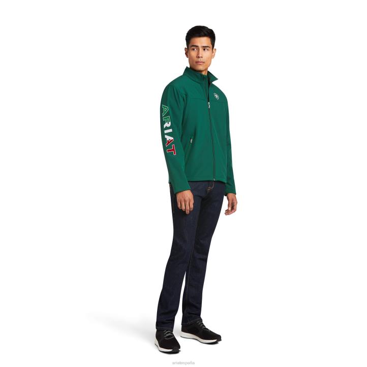 nueva chaqueta softshell del equipo mexico Ariat hombres verdes tapas 044J1553