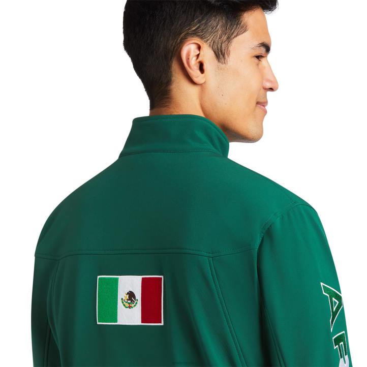 nueva chaqueta softshell del equipo mexico Ariat hombres verdes tapas 044J1553