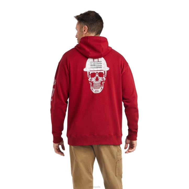 sudadera con capucha de barra de refuerzo Ariat hombres río rojo tapas 044J1407