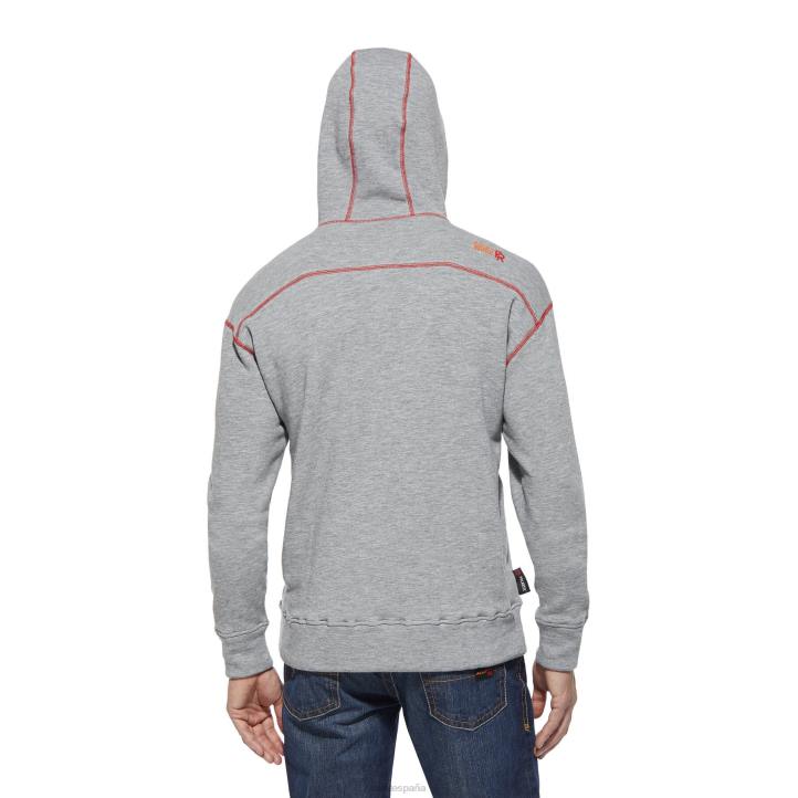 sudadera con capucha polartec Ariat hombres gris jaspeado tapas 044J1476