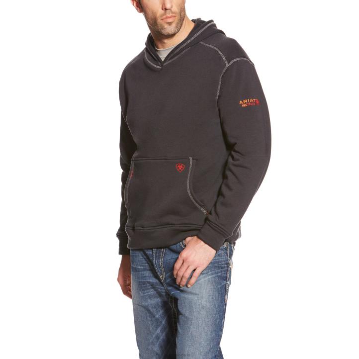 sudadera con capucha polartec Ariat hombres negro tapas 044J1390