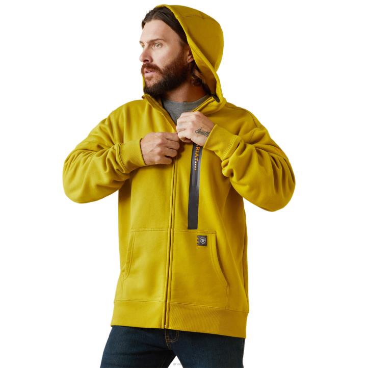 sudadera con capucha y cremallera completa de rebar workman Ariat hombres musgo antiguo tapas 044J1486