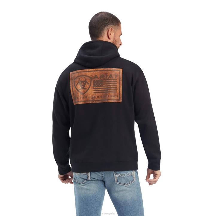 sudadera bloque est Ariat hombres negro tapas 044J1458