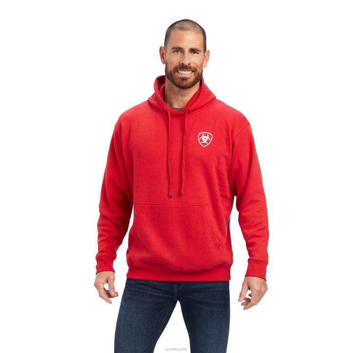 sudadera libertad 93 Ariat hombres tango rojo tapas 044J1431