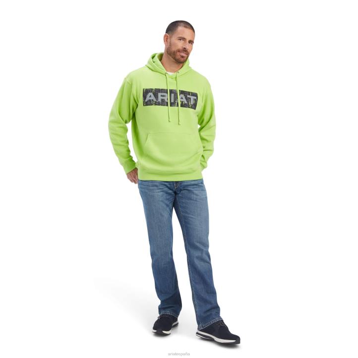 sudadera suroeste Ariat hombres guacamaya verde tapas 044J1442