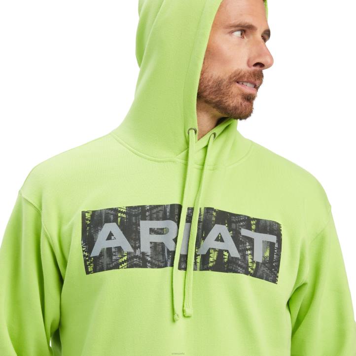 sudadera suroeste Ariat hombres guacamaya verde tapas 044J1442
