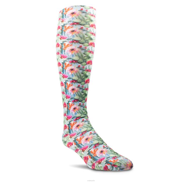 calcetines hasta la rodilla con estampado floral de acuarela Ariat mujer estampado de cactus florales accesorios 044J3817