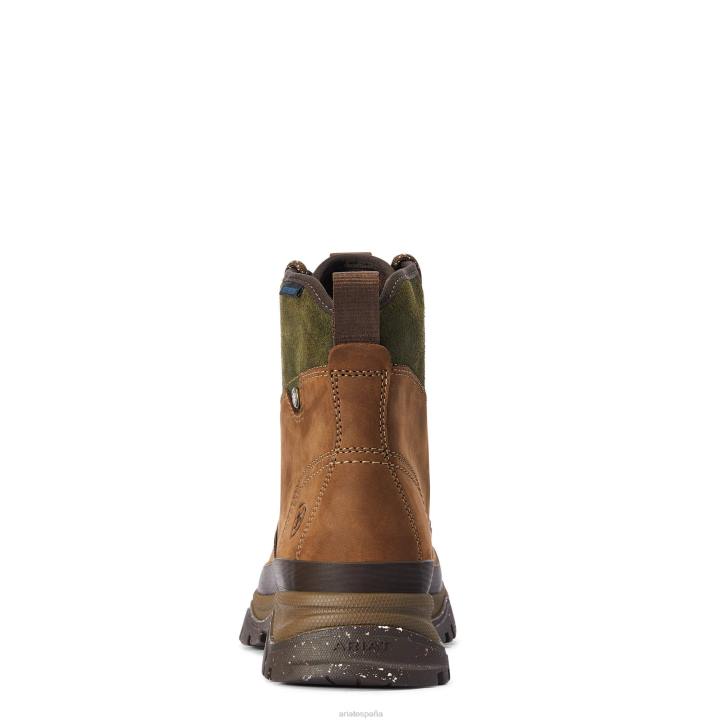 bota impermeable moresby Ariat mujer marrón envejecido aceitoso calzado 044J2352