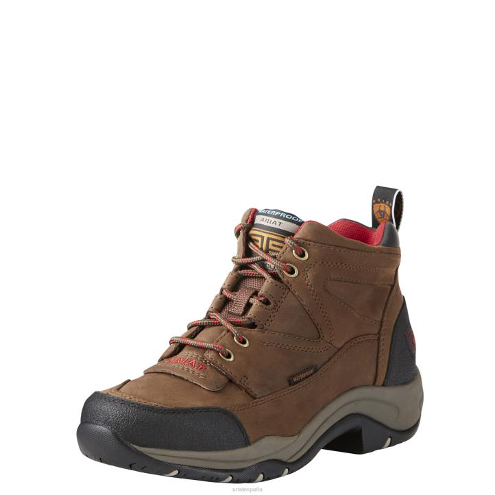 bota impermeable terreno Ariat mujer marrón angustiado calzado 044J2203