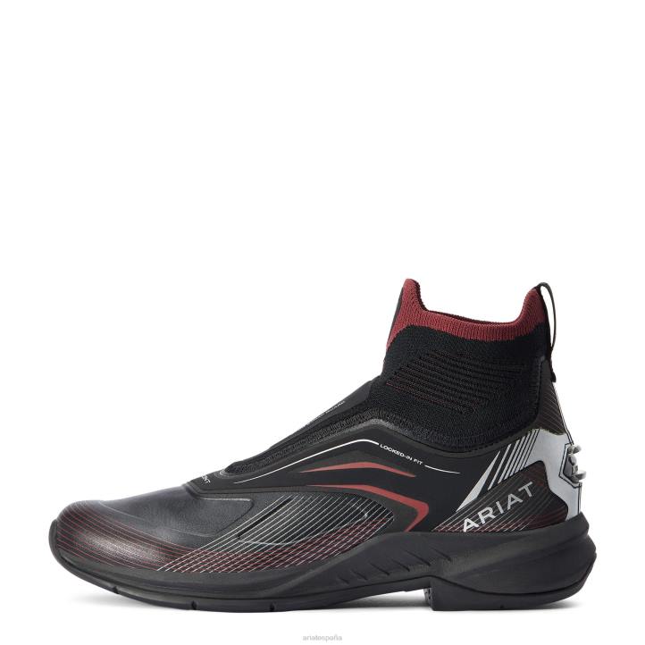 bota paddock ascenso Ariat mujer negro/burdeos calzado 044J2341
