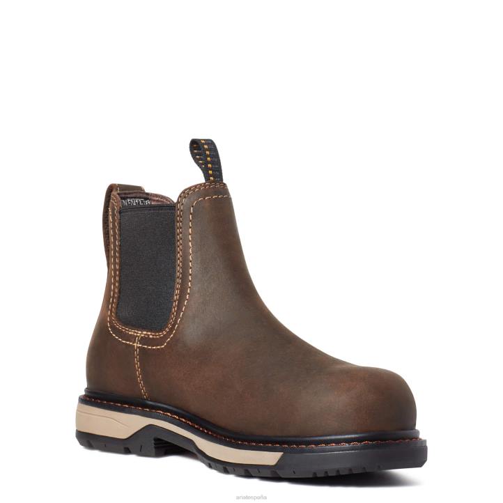 Bota de trabajo riveter chelsea csa impermeable con punta compuesta Ariat mujer marron oscuro calzado 044J2374