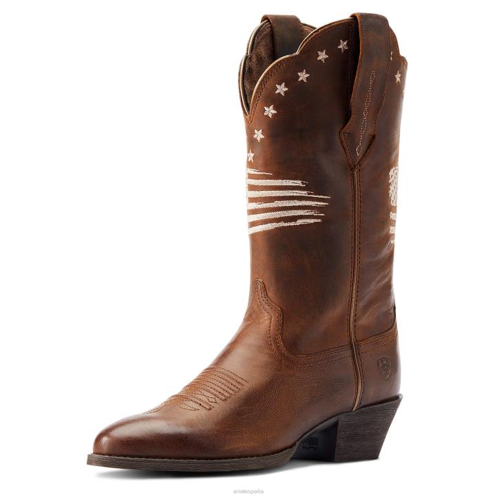 Bota vaquera con ajuste elástico Heritage R Toe Liberty Ariat mujer marrón atrevido calzado 044J2283