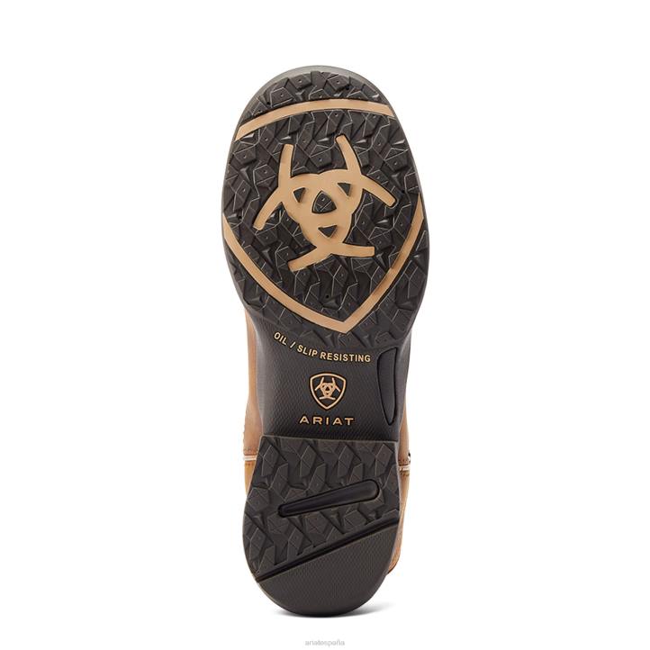 Bota vaquera corta impermeable con puntera redonda Anthem Ariat mujer marrón vidriado calzado 044J2102