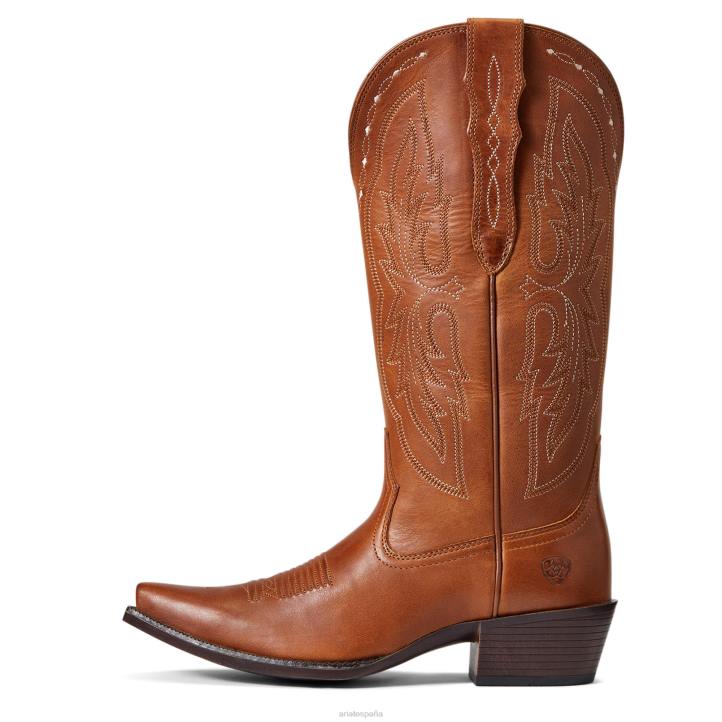 Bota vaquera de pantorrilla ancha elástica con puntera Heritage x Ariat mujer bronceado preciado calzado 044J2118