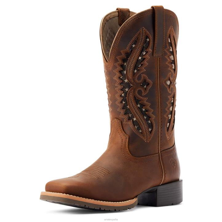 Bota vaquera híbrida Rancher Venttek de 360 ​​grados. Ariat mujer bronceado desgastado calzado 044J2088