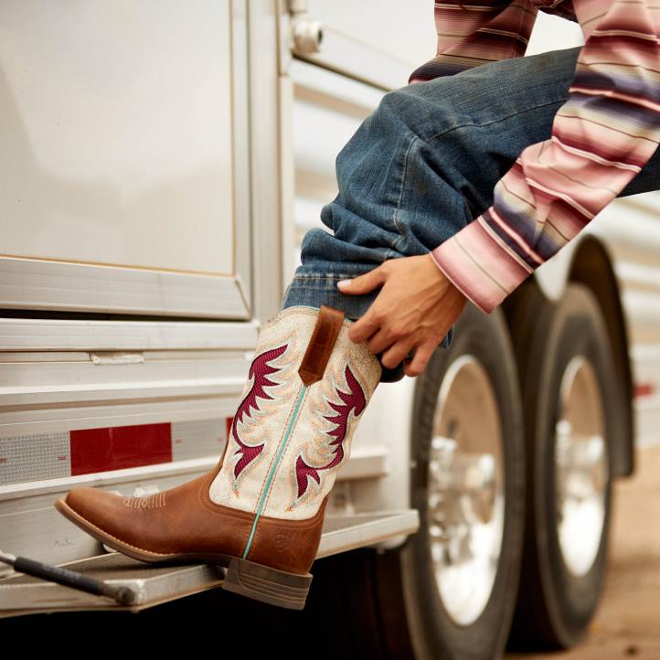 Bota vaquera pinto venttek 360 grados Ariat mujer bronceado oscuro calzado 044J2277