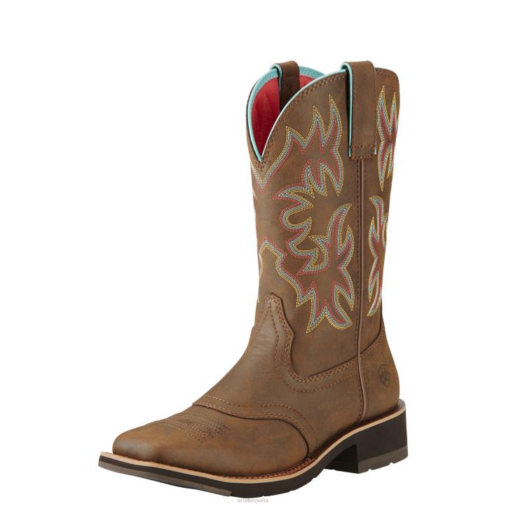 bota vaquera delilah Ariat mujer marrón tostado calzado 044J2098