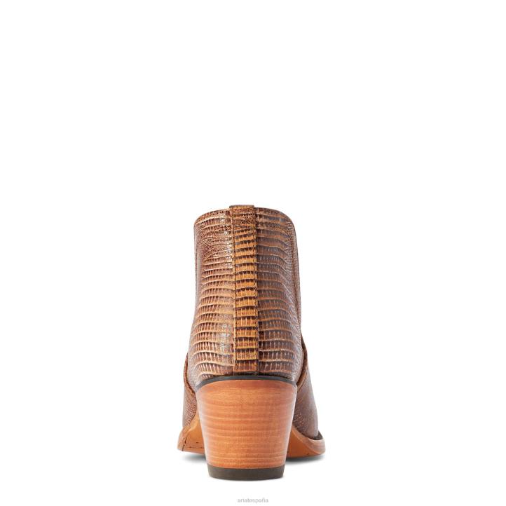 bota vaquera dixon Ariat mujer estampado de lagarto marrón calzado 044J2210