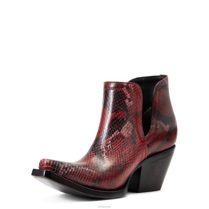 bota vaquera dixon Ariat mujer serpiente roja calzado 044J2217