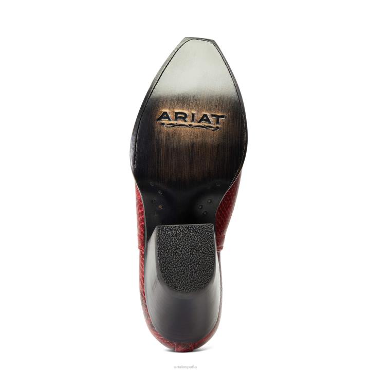 bota vaquera dixon Ariat mujer serpiente roja calzado 044J2217