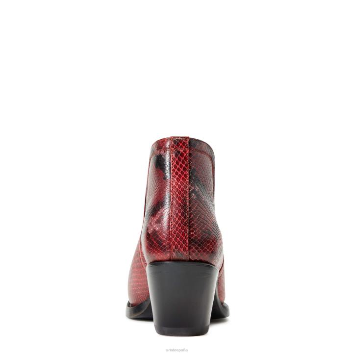 bota vaquera dixon Ariat mujer serpiente roja calzado 044J2217