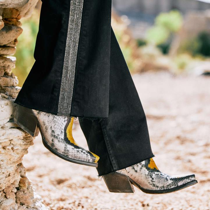 bota vaquera jolene Ariat mujer serpiente amarilla calzado 044J2246