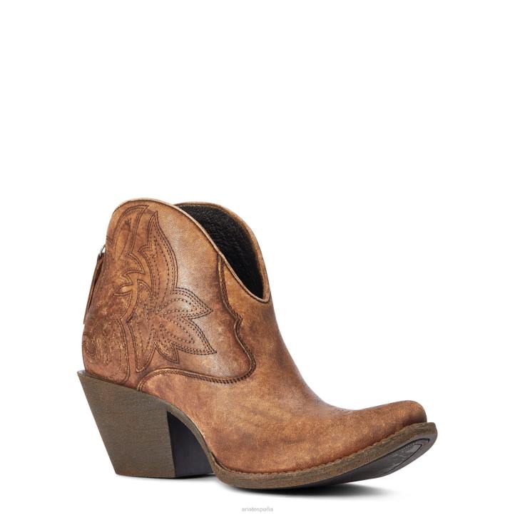 bota vaquera layla Ariat mujer marrón naturalmente desgastado calzado 044J2254