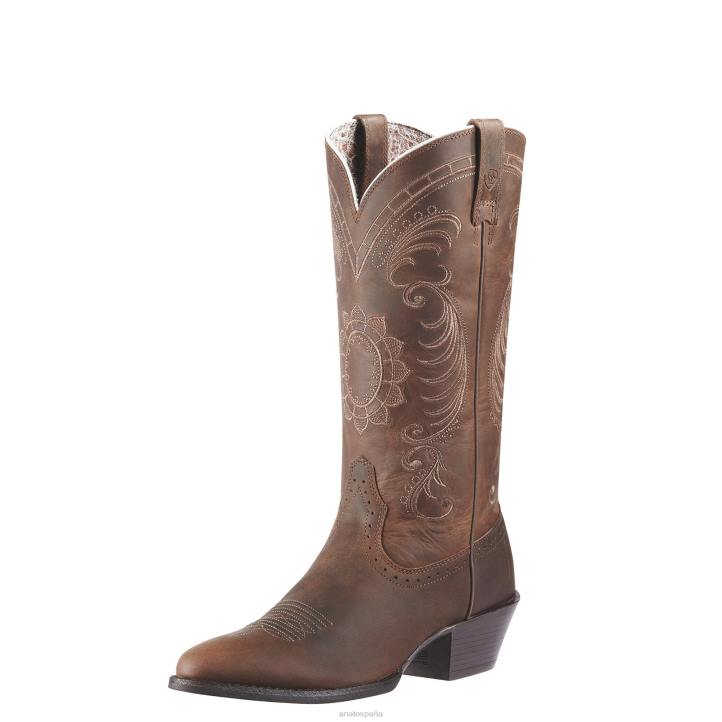 bota vaquera magnolia Ariat mujer marrón angustiado calzado 044J2351