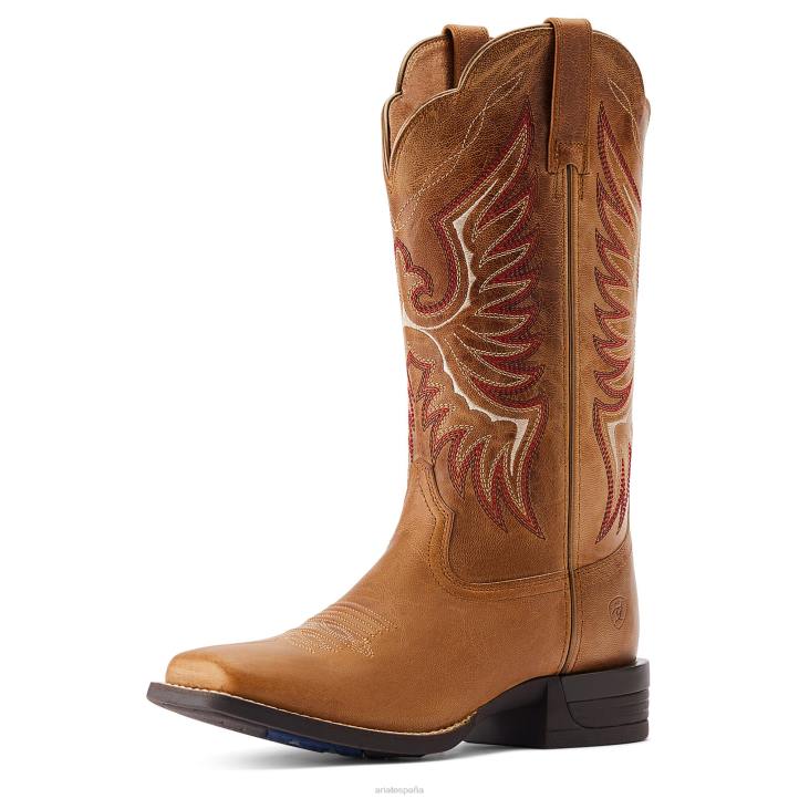 bota vaquera rockdale Ariat mujer piel de almendra calzado 044J2169