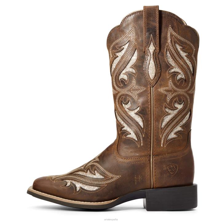 bota vaquera round up bliss Ariat mujer marrón atrevido calzado 044J2092