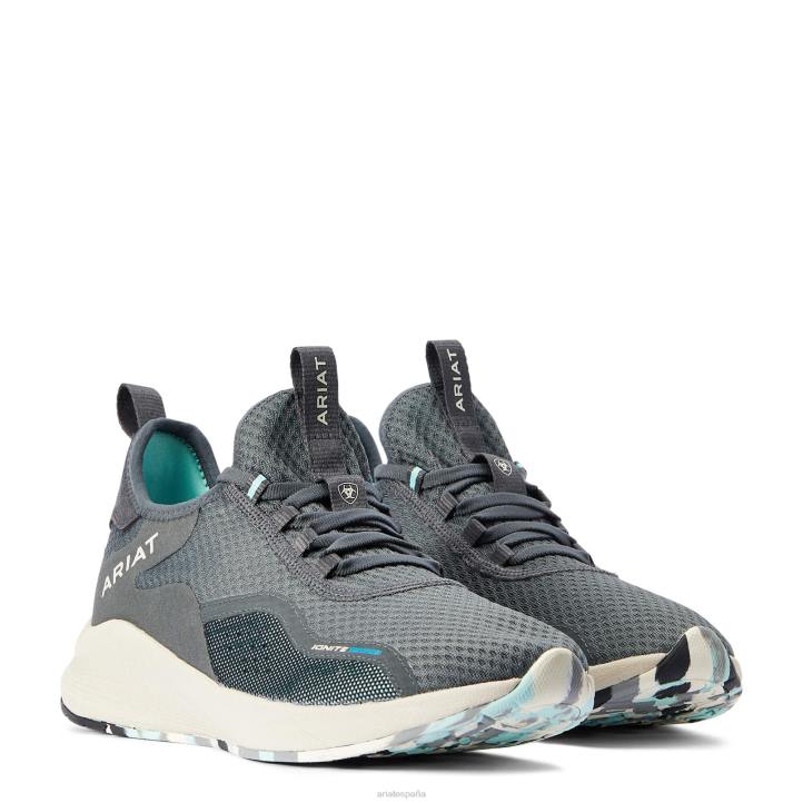 encender impermeable Ariat mujer azul acero calzado 044J2369