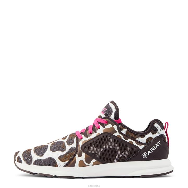 fusible Ariat mujer estampado de vaca calzado 044J2411