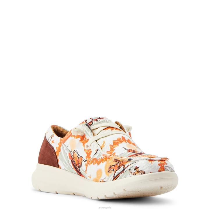 hilo occidental aloha Ariat mujer impresión de surf longhorn calzado 044J2453